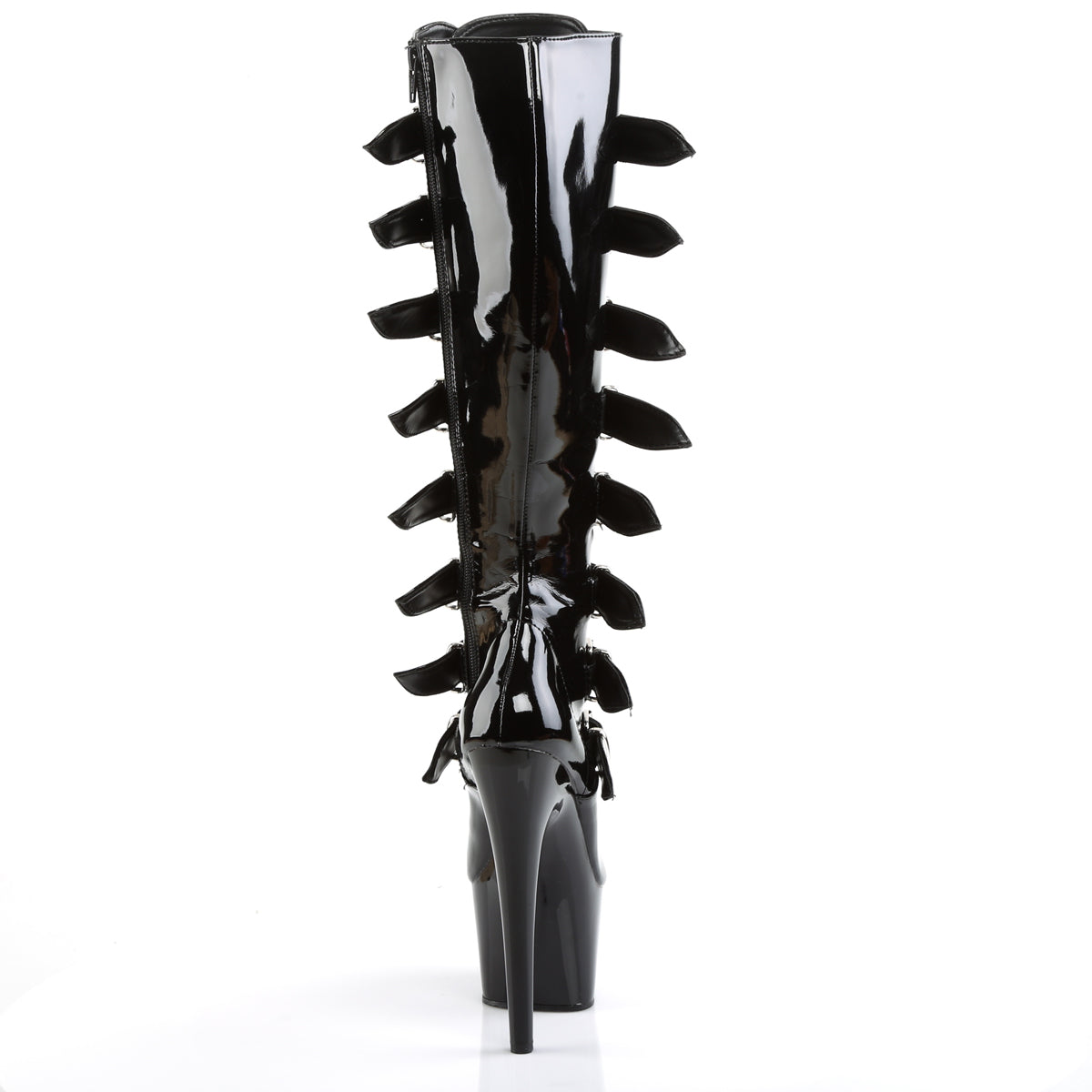 ADORE-2043 Pleaser Black Patent Platform Shoes [Exotic Dance Knee Highs]
