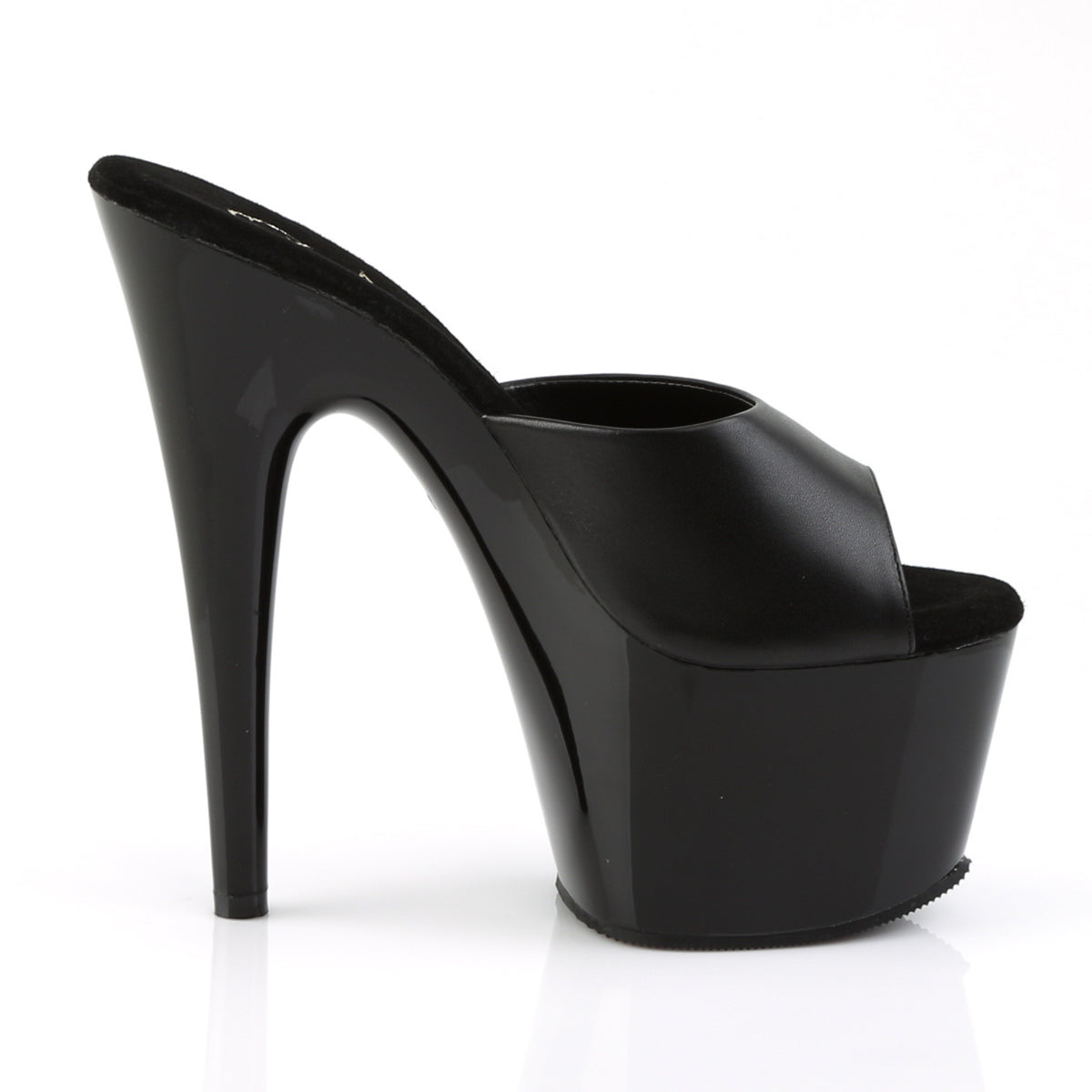 ADORE-701 Pleaser Black Leather/ Black Platform Shoes [Exotic Dance Shoes]