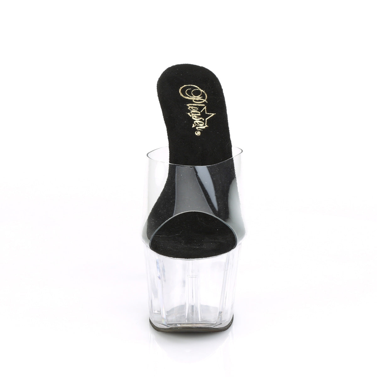 ADORE-701 Pleaser Clear-Black/Clear Platform Shoes [Exotic Dance Shoes]