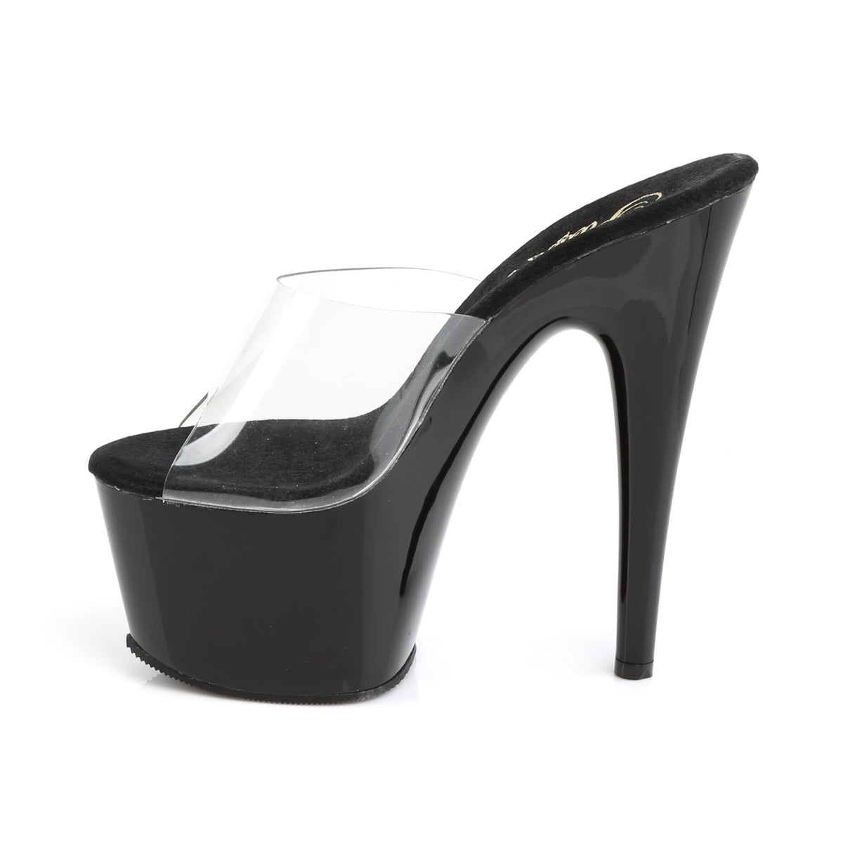 ADORE-701 Pleaser Clear/Black Platform Shoes [Exotic Dance Shoes]