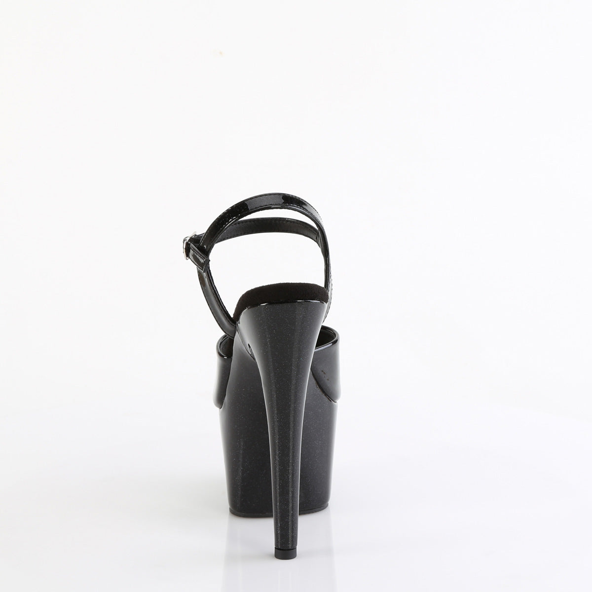 ADORE-709GP Pleaser Black Glitter Patent Platform Shoes [Exotic Dance Shoes]