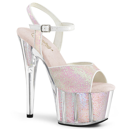 ADORE-710G Strippers Heels Pleaser Platforms (Exotic Dancing) Opal Glitter/Opal Glitter Inserts