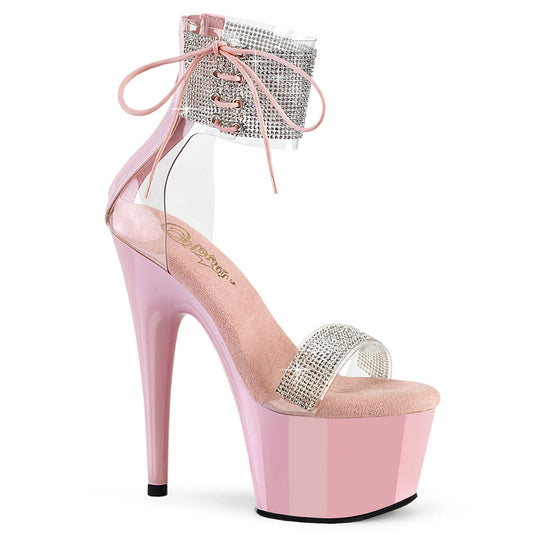 ADORE-727RS Pleaser Clear-B Pink/B Pink Platform Shoes [Exotic Dance Shoes]