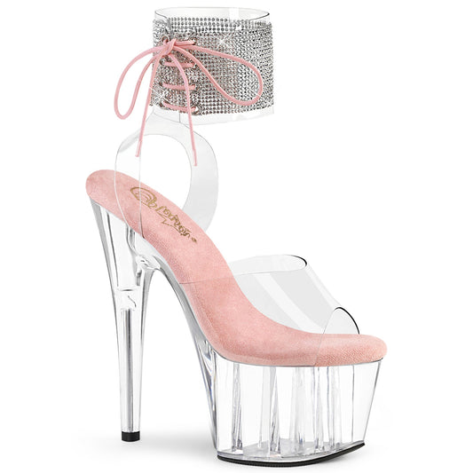 ADORE-791-2RS Pleaser Clear-B Pink/Clear Platform Shoes [Exotic Dance Shoes]