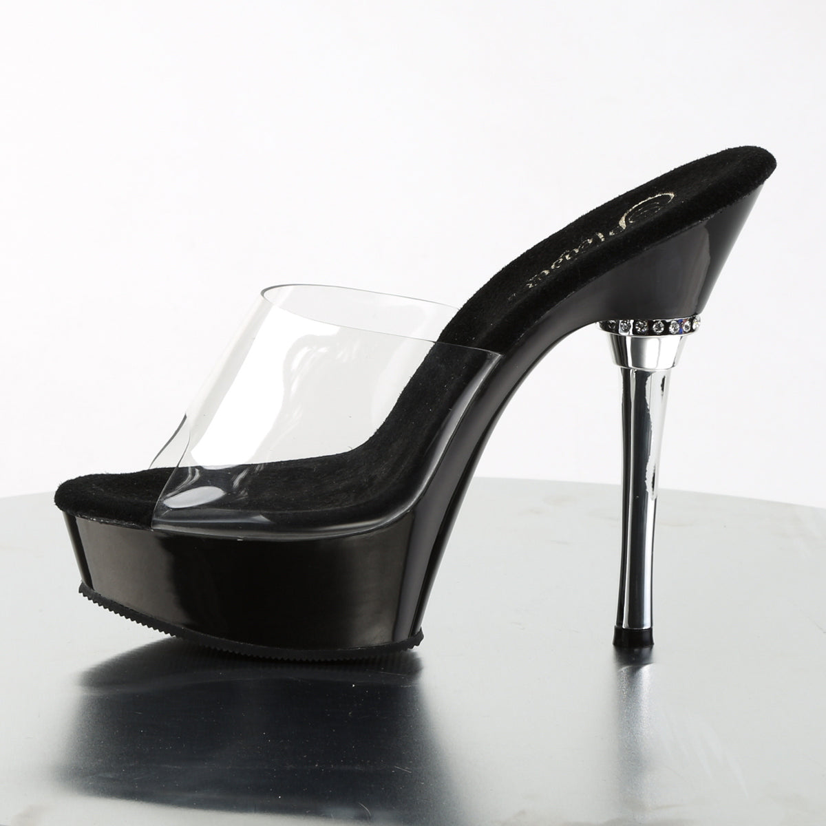ALLURE-601 Pleaser Clear/Black Platform Shoes [Exotic Dance Shoes]