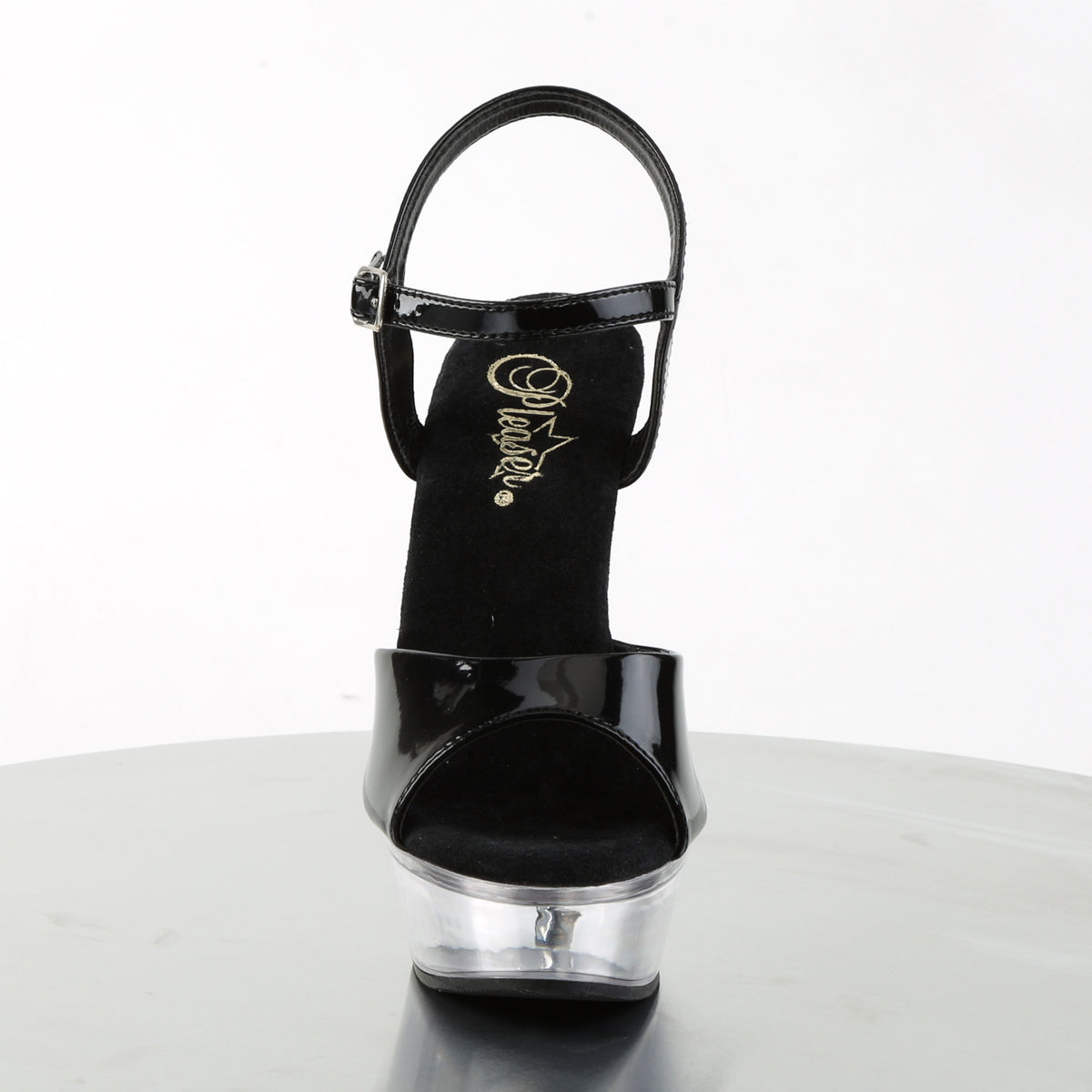 ALLURE-609 Pleaser Black Patent/Clear Platform Shoes [Exotic Dance Shoes]