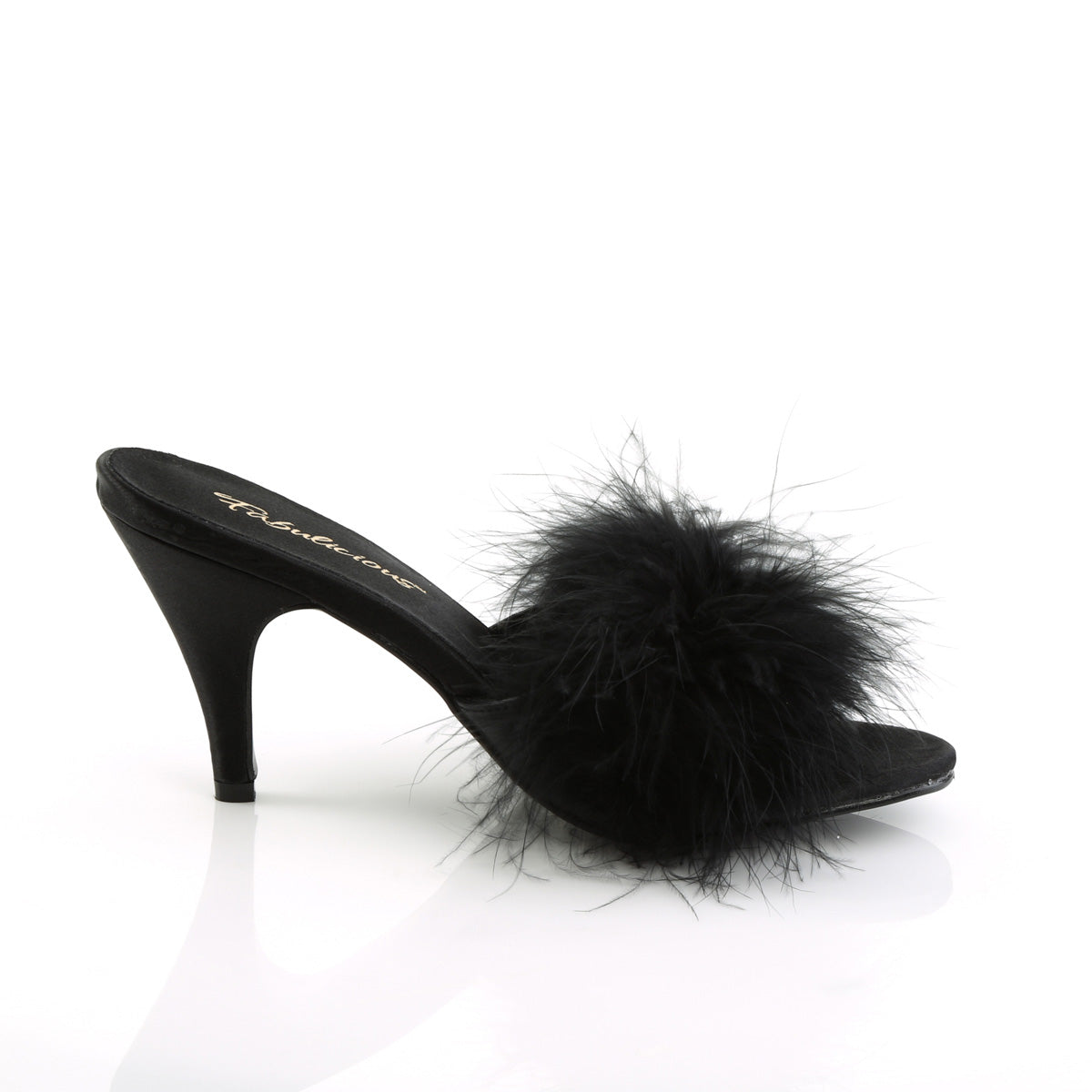 AMOUR-03 Fabulicious Black Pu-Fur Shoes [Sexy Shoes]