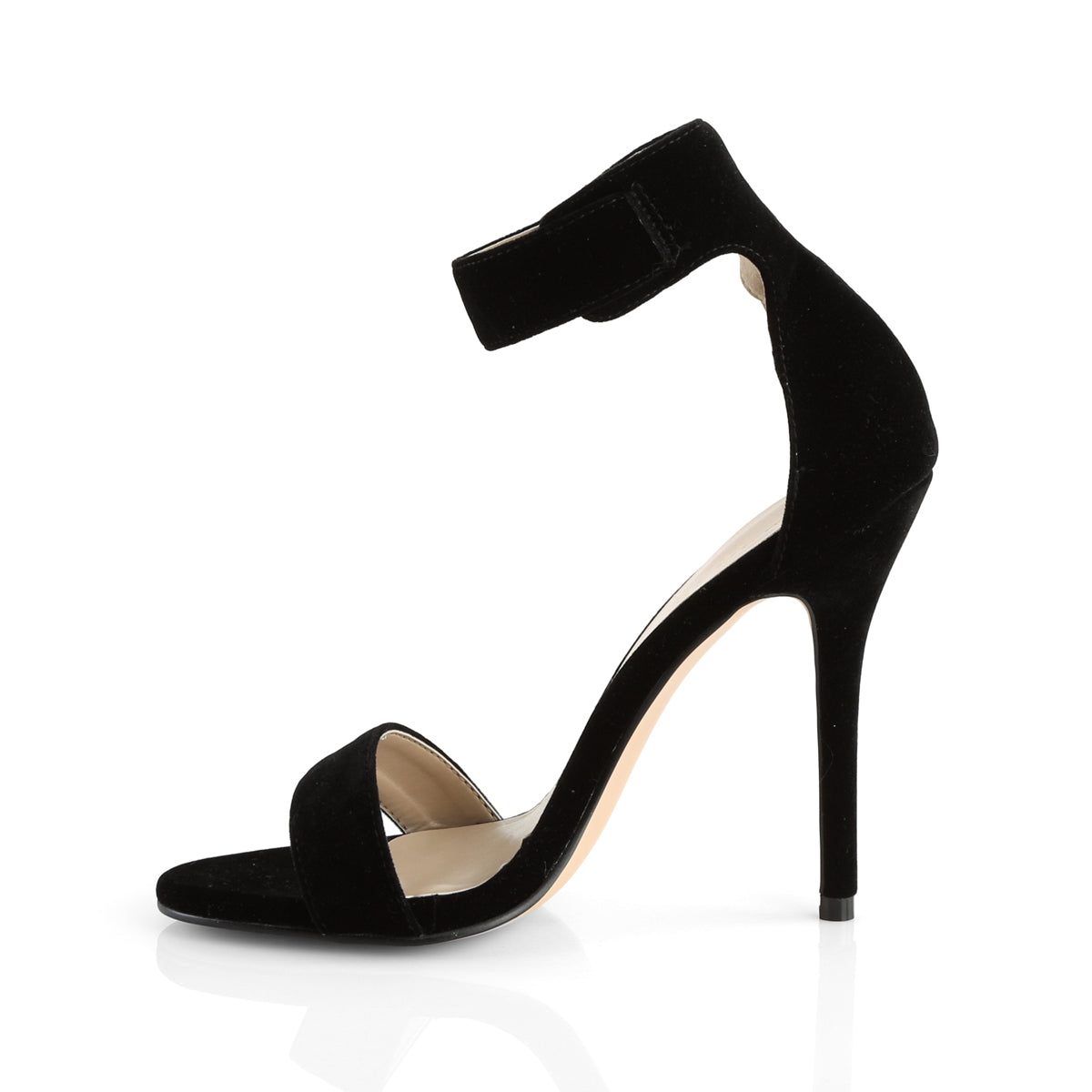 AMUSE-10 Pleaser Black Velvet Single Sole Shoes [Sexy Shoes]