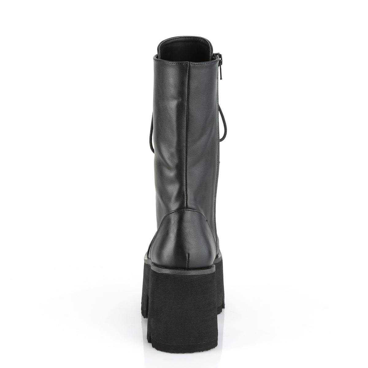 ASHES-105 Demonia Black Vegan Leather Women's Mid-Calf & Knee High Boots [Demonia Cult Alternative Footwear]