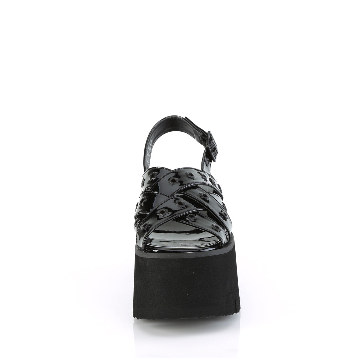 ASHES-12 Demonia Black Patent Women's Sandals [Alternative Footwear]