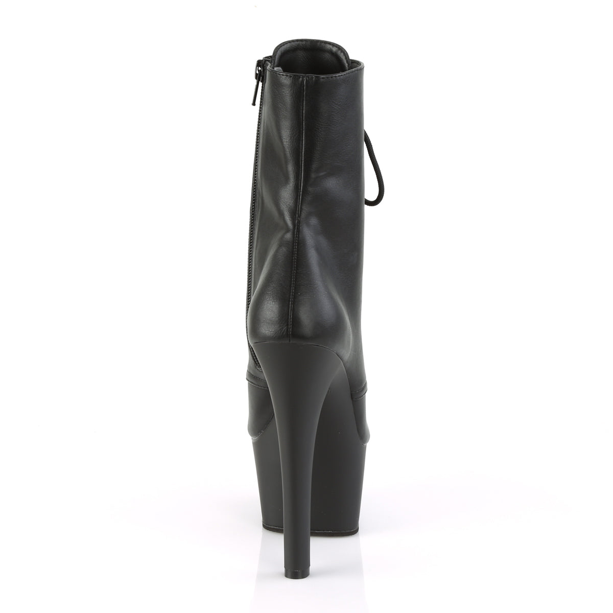 ASPIRE-1020 Pleaser Black Faux Leather/Black Matte Platform Shoes [Exotic Dance Boots]