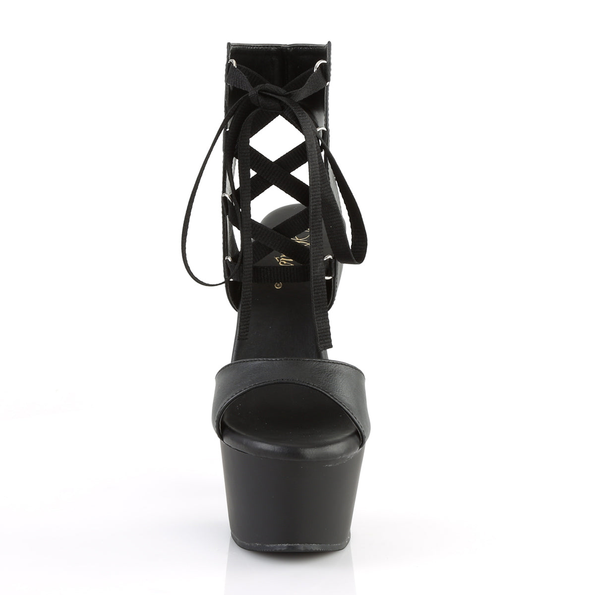 ASPIRE-600-14 Pleaser Black Faux Leather/Black Matte Platform Shoes [Exotic Dance Shoes]