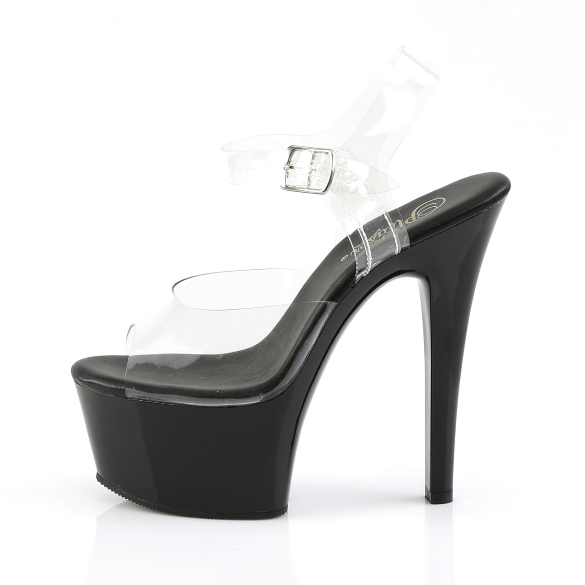 ASPIRE-608 Pleaser Clear/Black Platform Shoes [Exotic Dance Shoes]