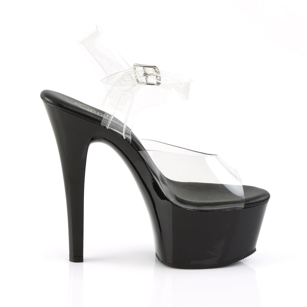 ASPIRE-608 Pleaser Clear/Black Platform Shoes [Exotic Dance Shoes]