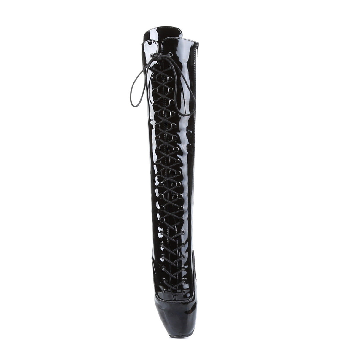 BALLET-2020 Devious Heels Black Patent Single Soles [Fetish Heels]