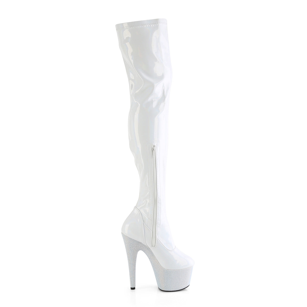 BEJEWELED-3000-7 Pleaser White Sexy Platform Shoes (Pole Dancing Heels)