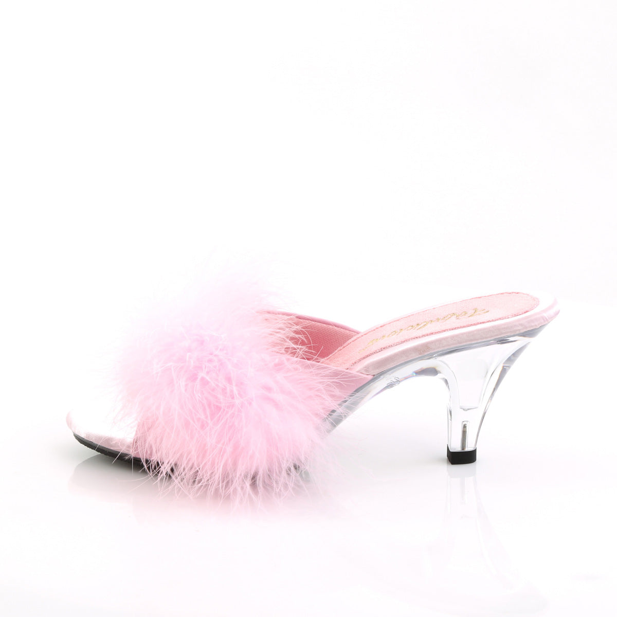 BELLE-301F Fabulicious B Pink Pu-Fur/Clear Shoes [Sexy Shoes]