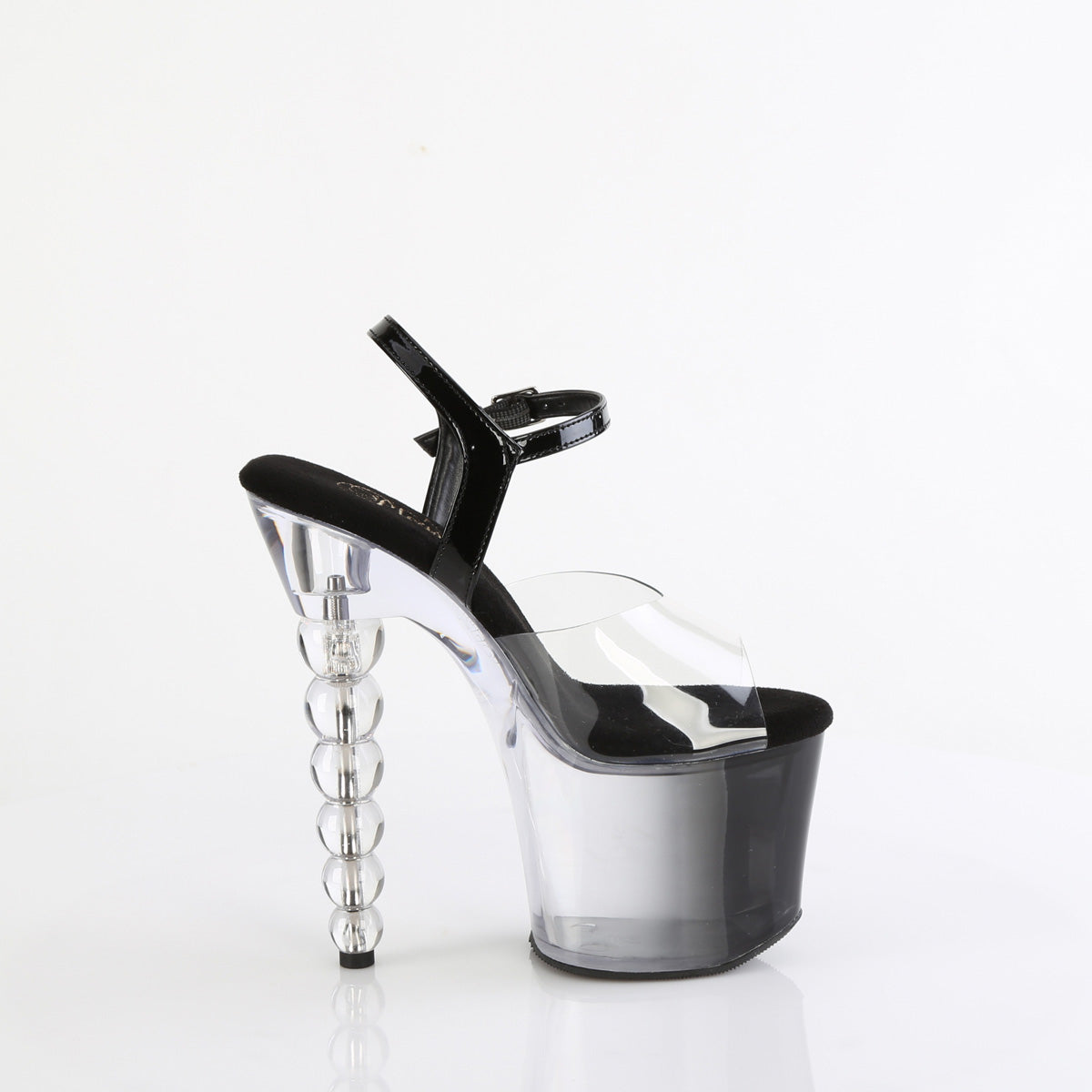 BLISS-708-1BC Pleaser Clear-Black-Clear Ombre Platform Shoes [Exotic Dance Shoes]