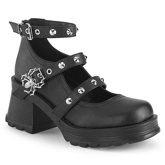 BRATTY-30 Alternative Footwear Demonia Women's Heels & Platform Shoes Blk Vegan Leather
