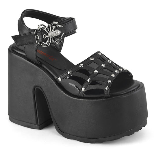 CAMEL-17 Alternative Footwear Demonia Women's Sandals Blk Vegan Leather