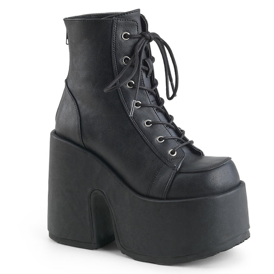 CAMEL-203 Alternative Footwear Demonia Women's Ankle Boots Blk Vegan Leather