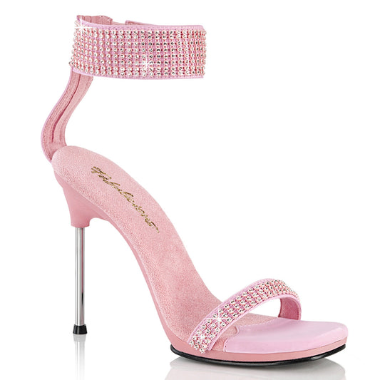 CHIC-40 Fabulicious B Pink Faux Leather-Rhinestones/B Pink Shoes [Sexy Shoes]