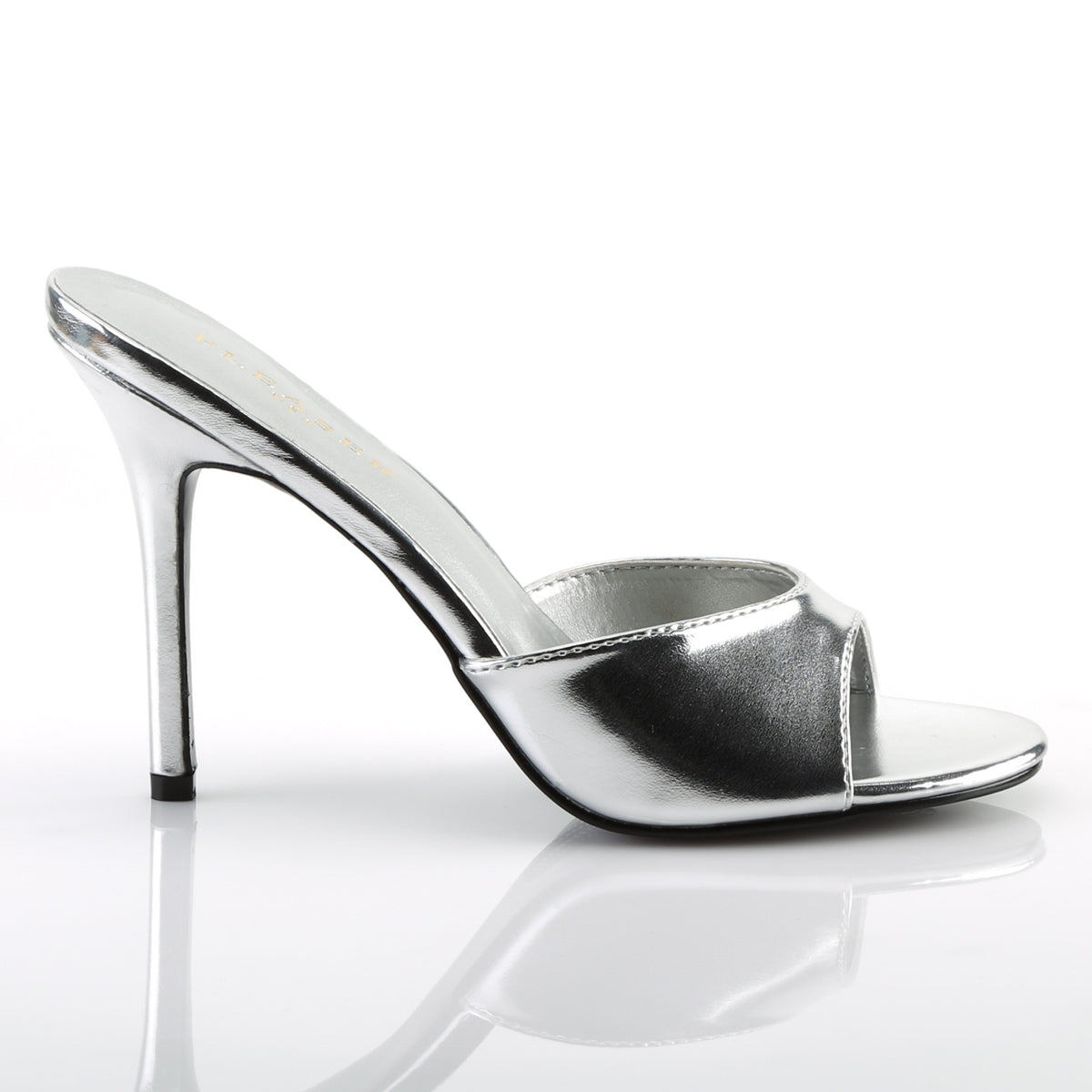 CLASSIQUE-01 Pleaser Silver Metallic Pu Single Sole Shoes [Sexy Shoes]