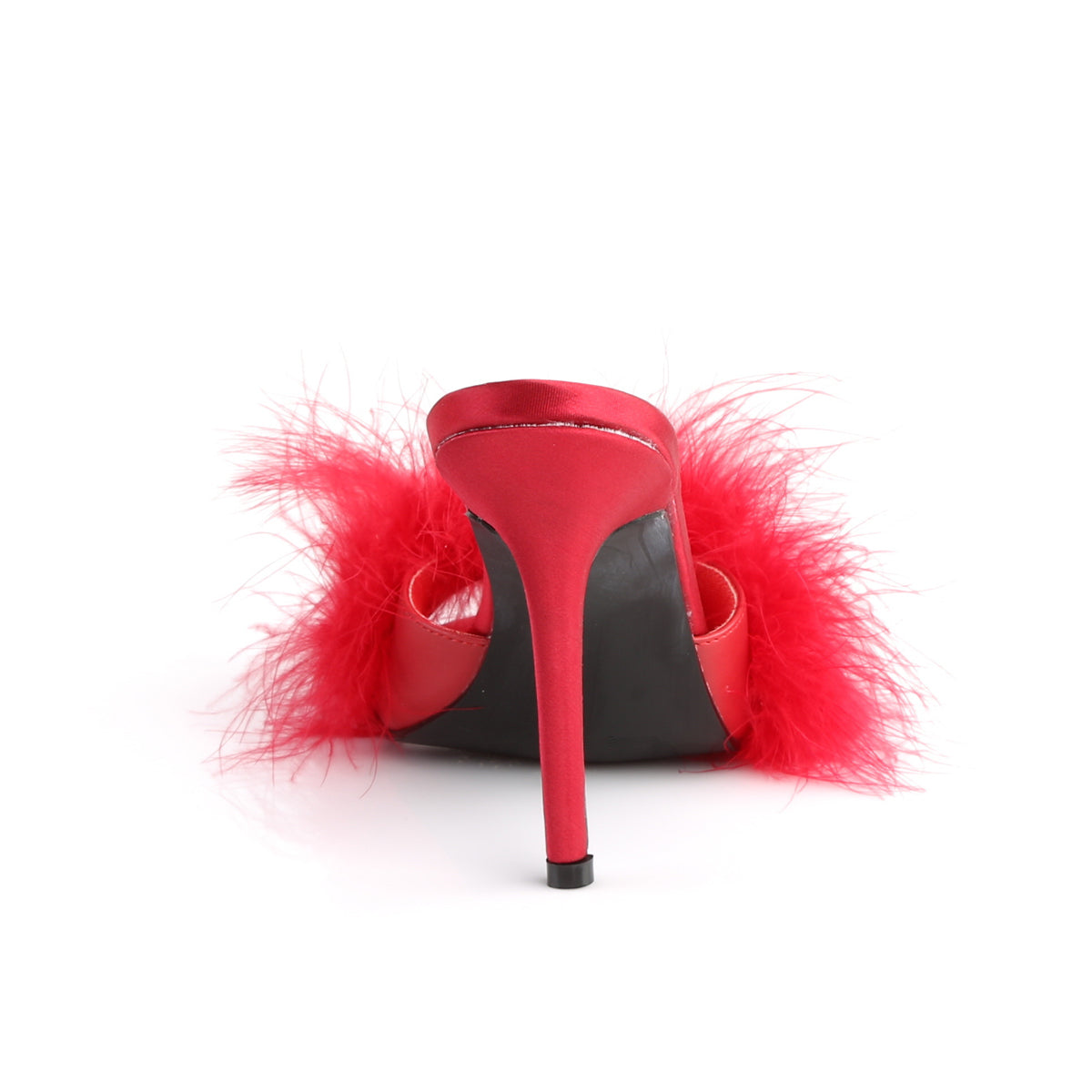 CLASSIQUE-01F Fabulicious Red Pu-Fur Shoes [Sexy Shoes]