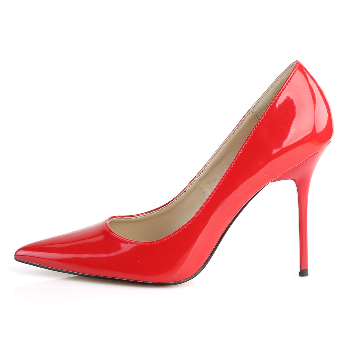 CLASSIQUE-20 Pleaser Red Patent Single Sole Shoes [Fetish Shoes]