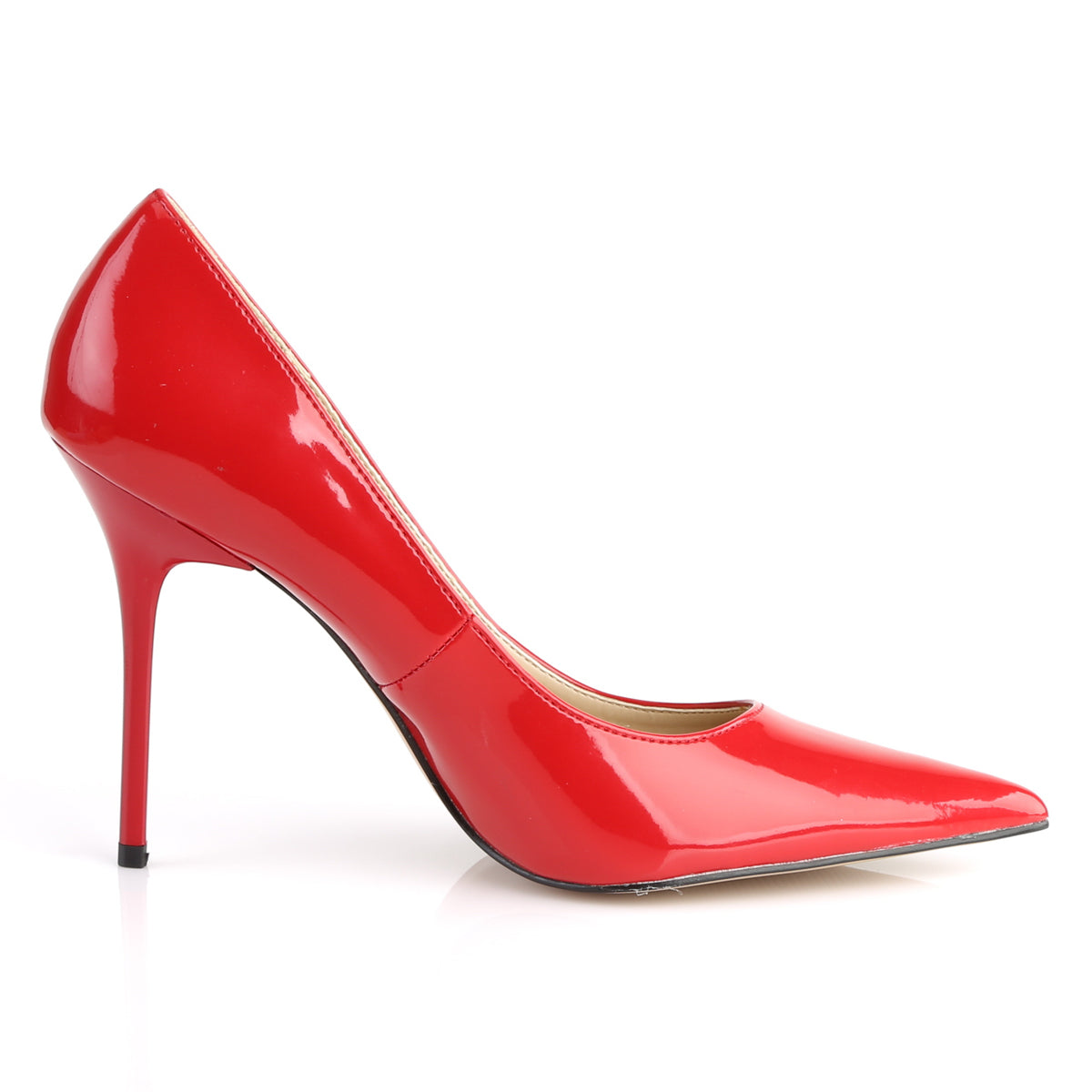 CLASSIQUE-20 Pleaser Red Patent Single Sole Shoes [Fetish Shoes]