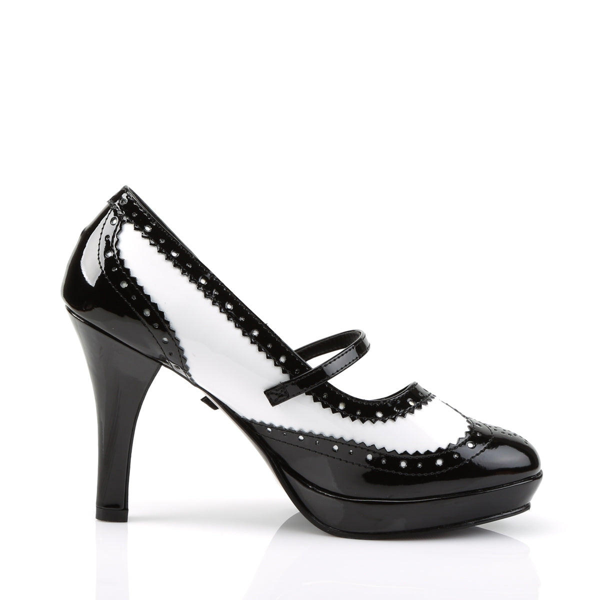 CONTESSA-06 Funtasma Fantasy Black-White Patent Women's Shoes [Fancy Dress Footwear]