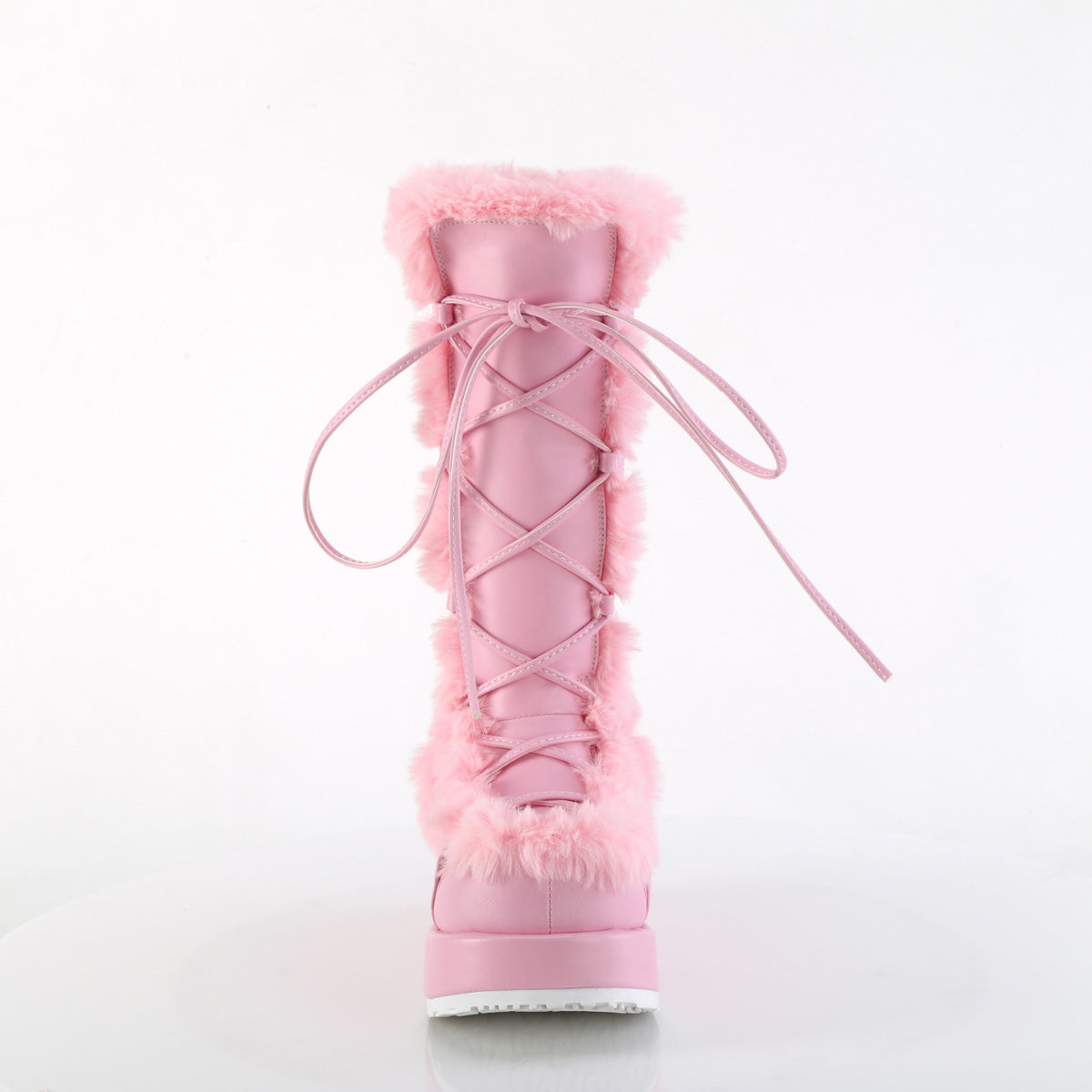 CUBBY-311 Demonia B Pink Vegan Leather Women's Mid-Calf & Knee High Boots [Demonia Cult Alternative Footwear]