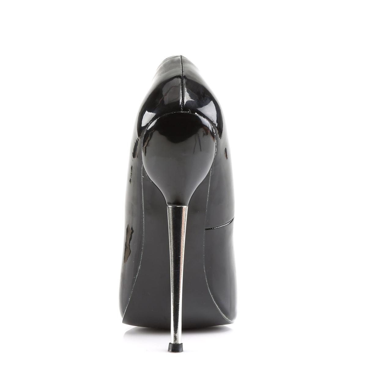 DAGGER-01 Devious Heels Black Patent Single Soles [Fetish Heels]