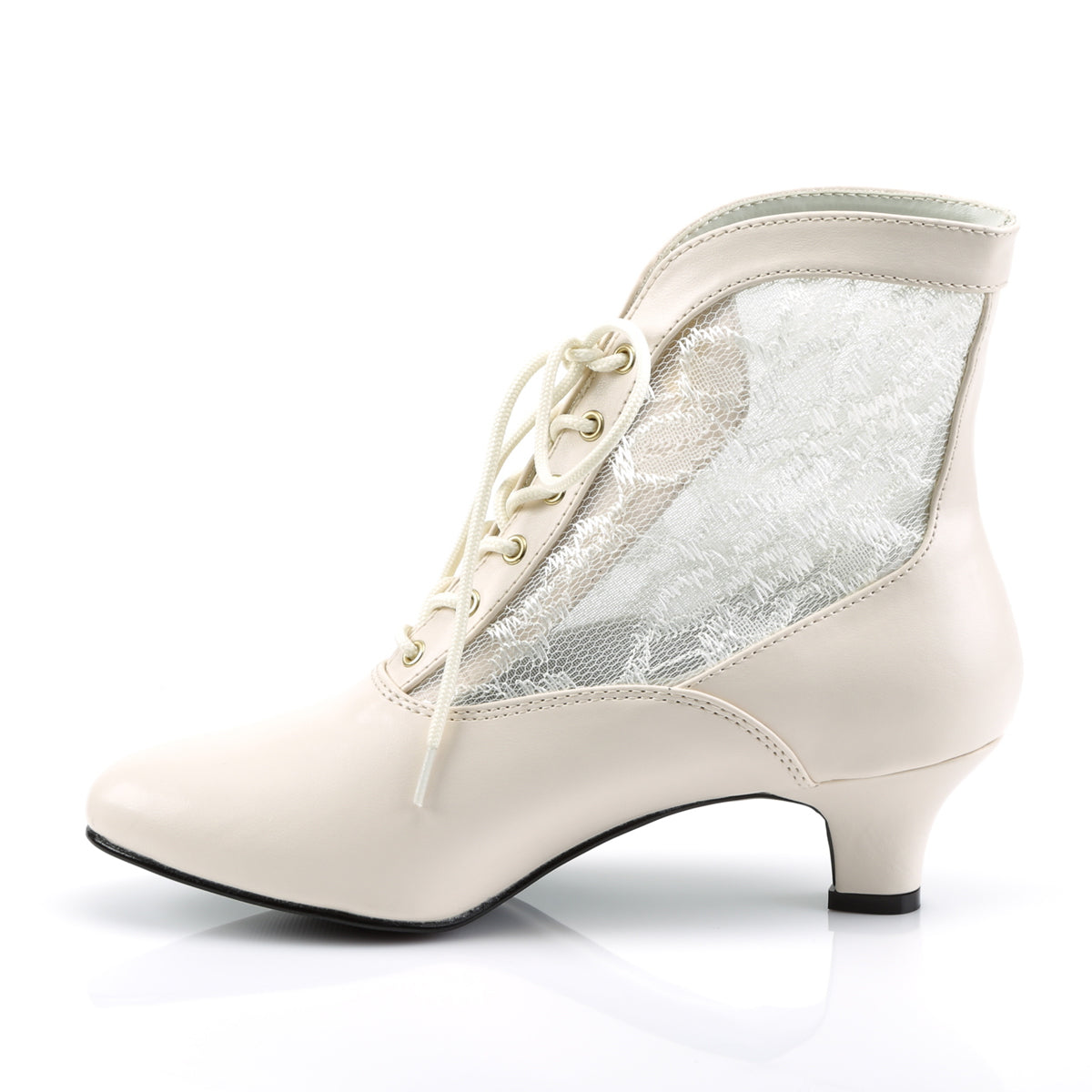 DAME-05 Funtasma Fantasy Ivory Pu-Lace Women's Boots [Fancy Dress Costume Shoes]
