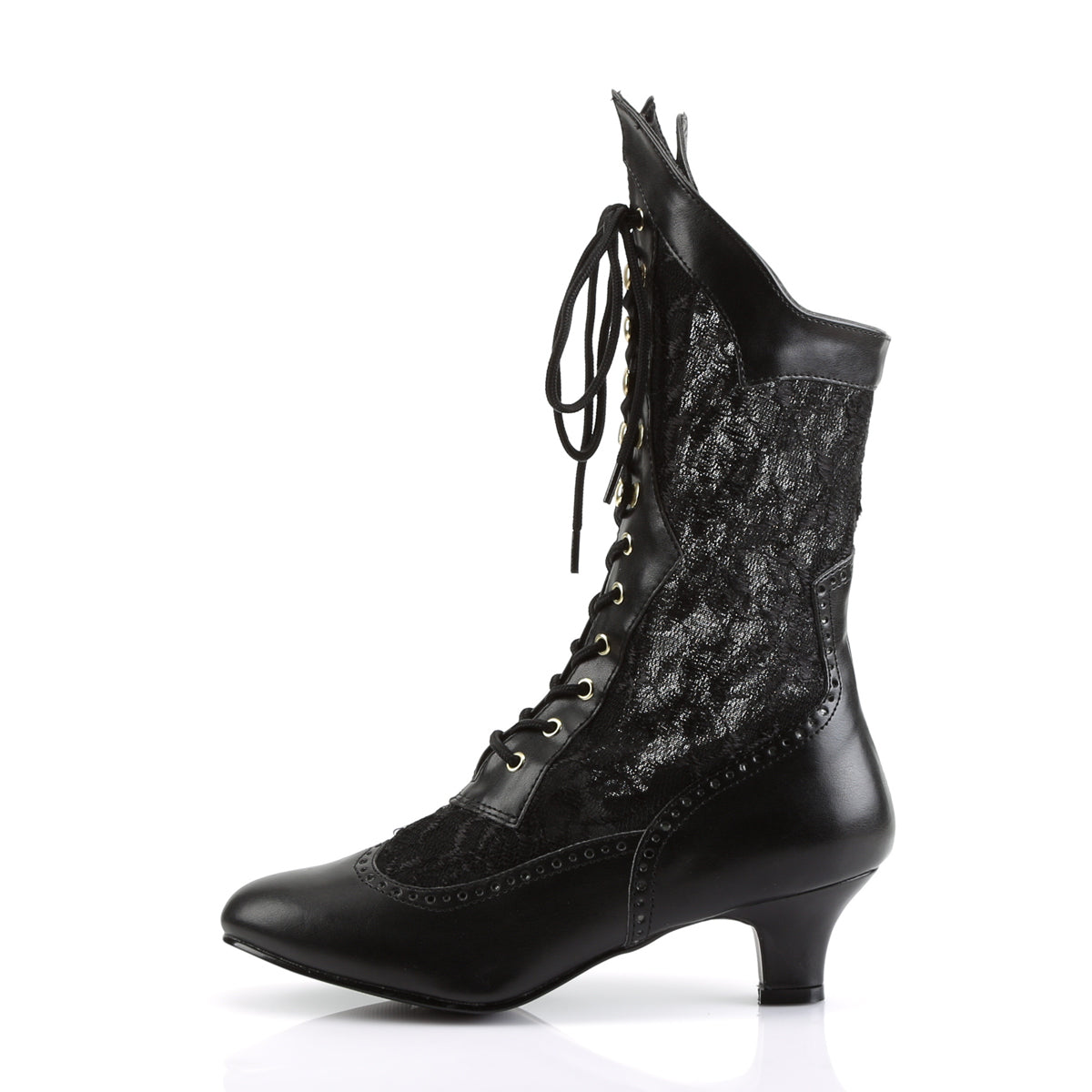 DAME-115 Funtasma Fantasy Black Pu-Lace Women's Boots [Fancy Dress Footwear]