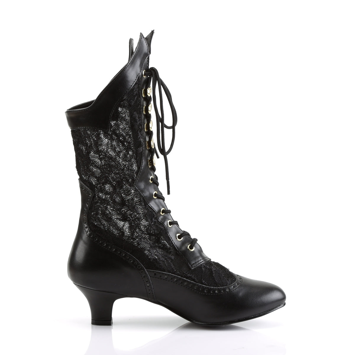 DAME-115 Funtasma Fantasy Black Pu-Lace Women's Boots [Fancy Dress Footwear]
