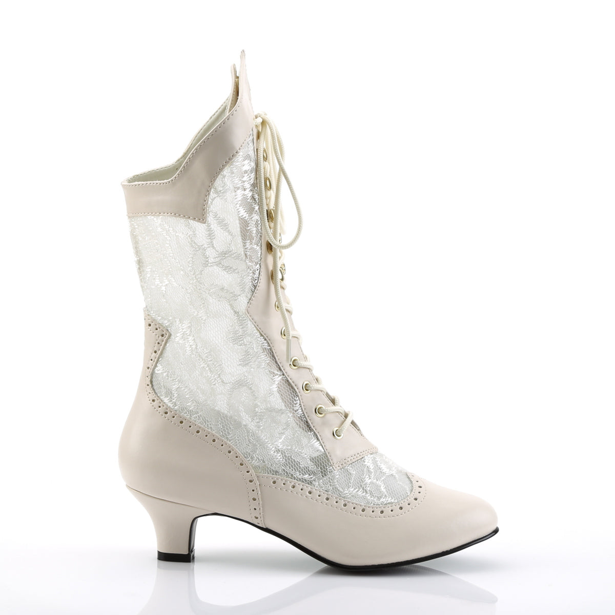 DAME-115 Funtasma Fantasy Ivory Pu-Lace Women's Boots [Fancy Dress Costume Shoes]