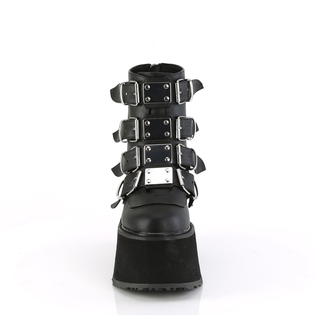 DAMNED-105 Demonia Black Vegan Leather Women's Ankle Boots [Demonia Cult Alternative Footwear]