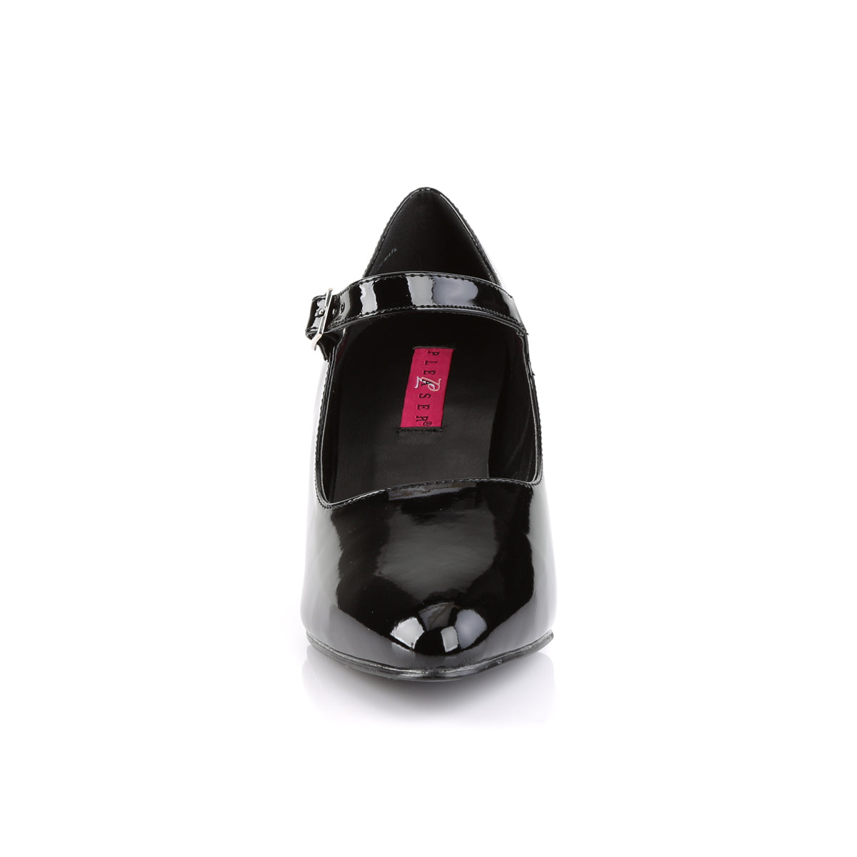 DIVINE-440 Large Size Ladies Shoes Pleaser Pink Label Single Soles Black Pat