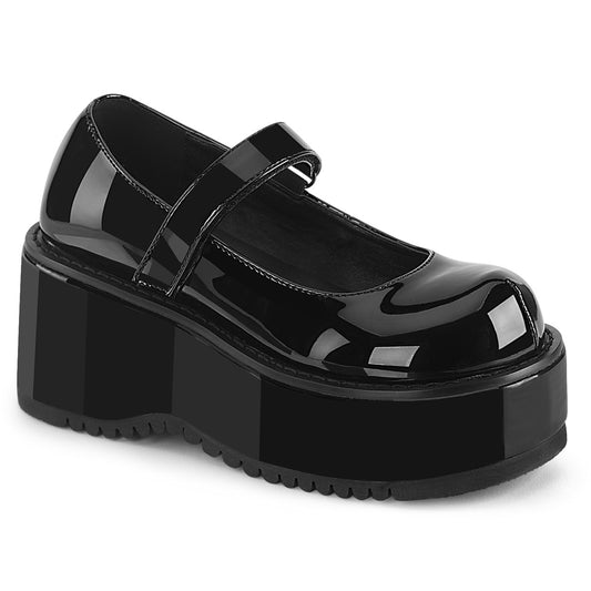 DOLLIE-01 Alternative Footwear Demonia Women's Heels & Platform Shoes Blk Patent