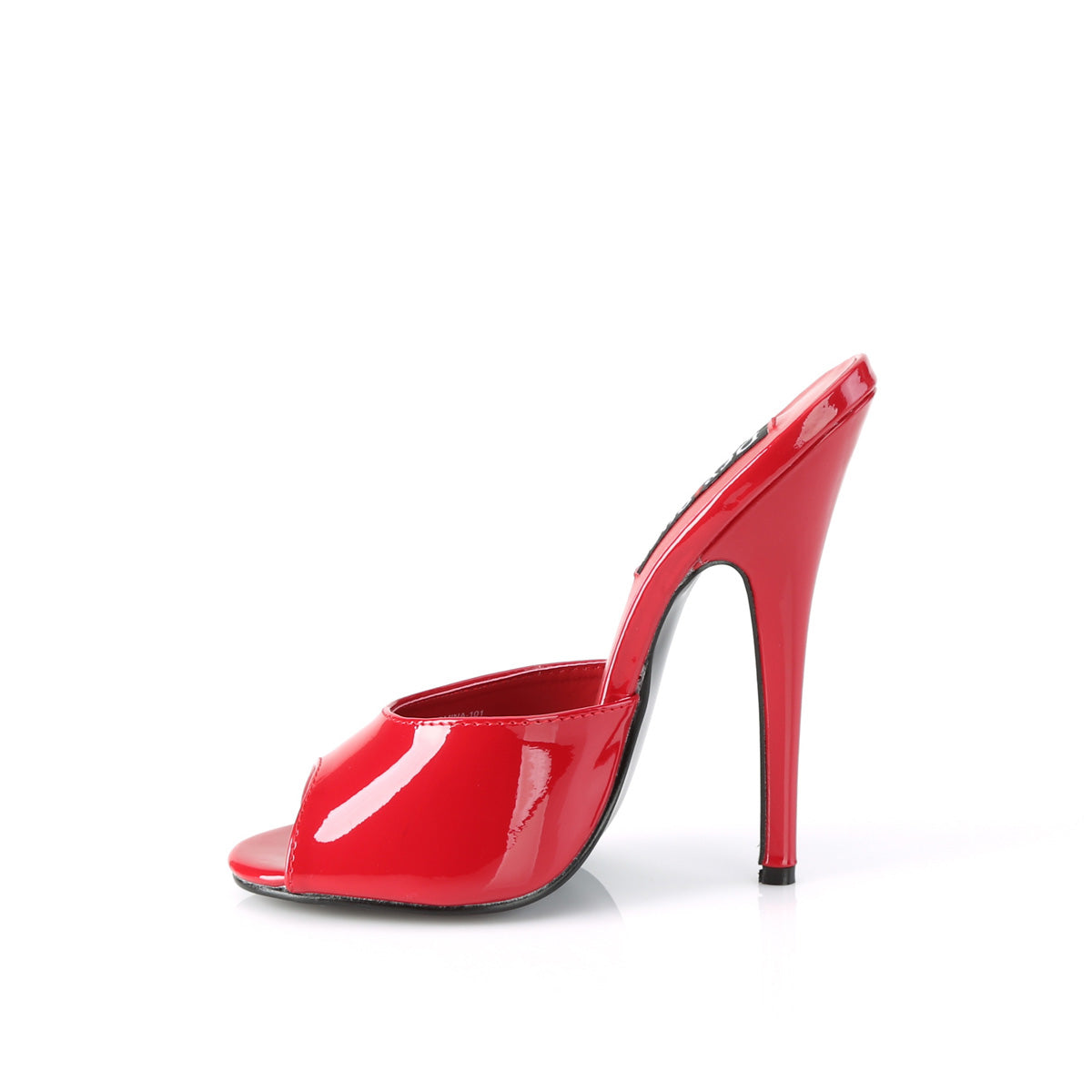 DOMINA-101 Devious Heels Red Patent Single Soles [Fetish Heels]