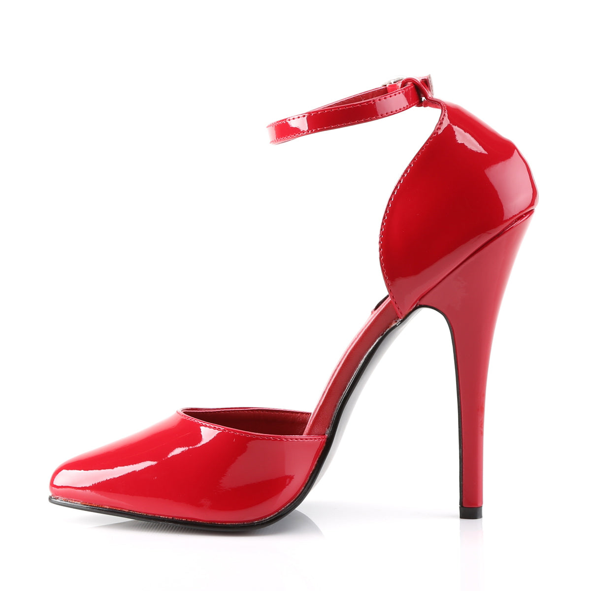 DOMINA-402 Devious Heels Red Patent Single Soles [Fetish Heels]
