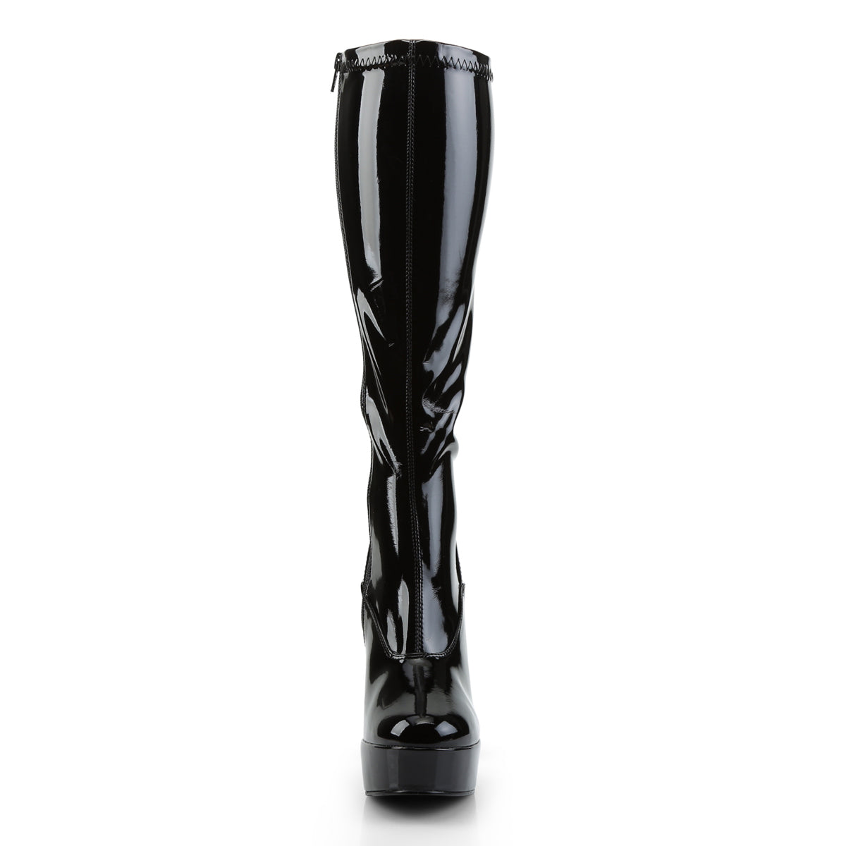 ELECTRA-2000Z Pleaser Black Stretch Patent Platform Shoes [Kinky Boots]