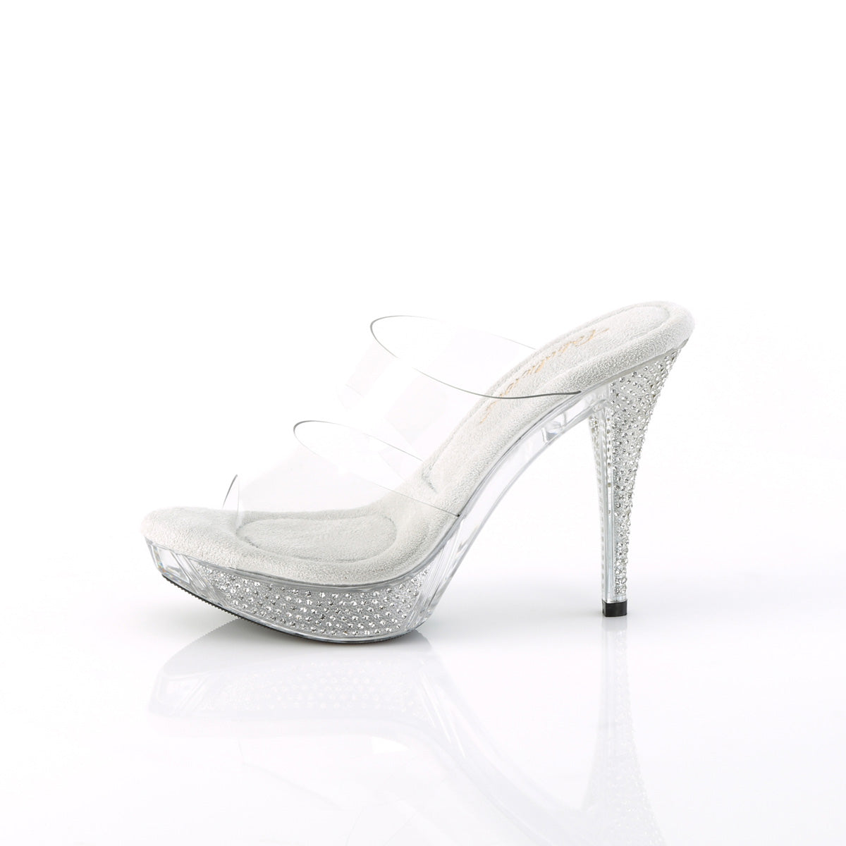 ELEGANT-408 Fabulicious Transparent Clear-AB Rhinestones Shoes [posing comp heels]