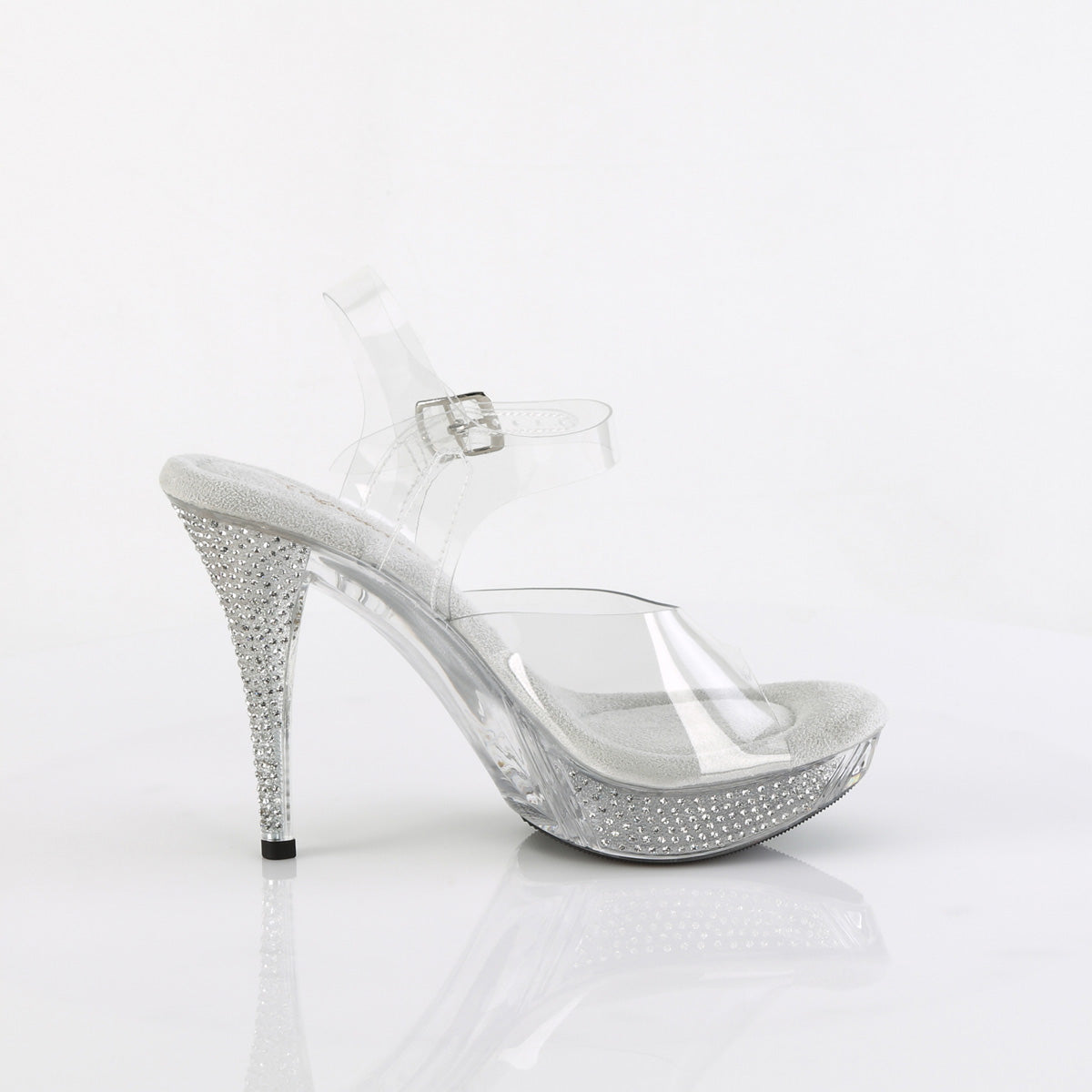 ELEGANT-408 Fabulicious Transparent Clear-Rhinestones Shoes [Posing Heels]