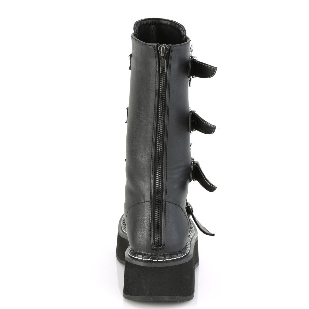 EMILY-322 Demonia Black Vegan Leather Women's Mid-Calf & Knee High Boots [Demonia Cult Alternative Footwear]