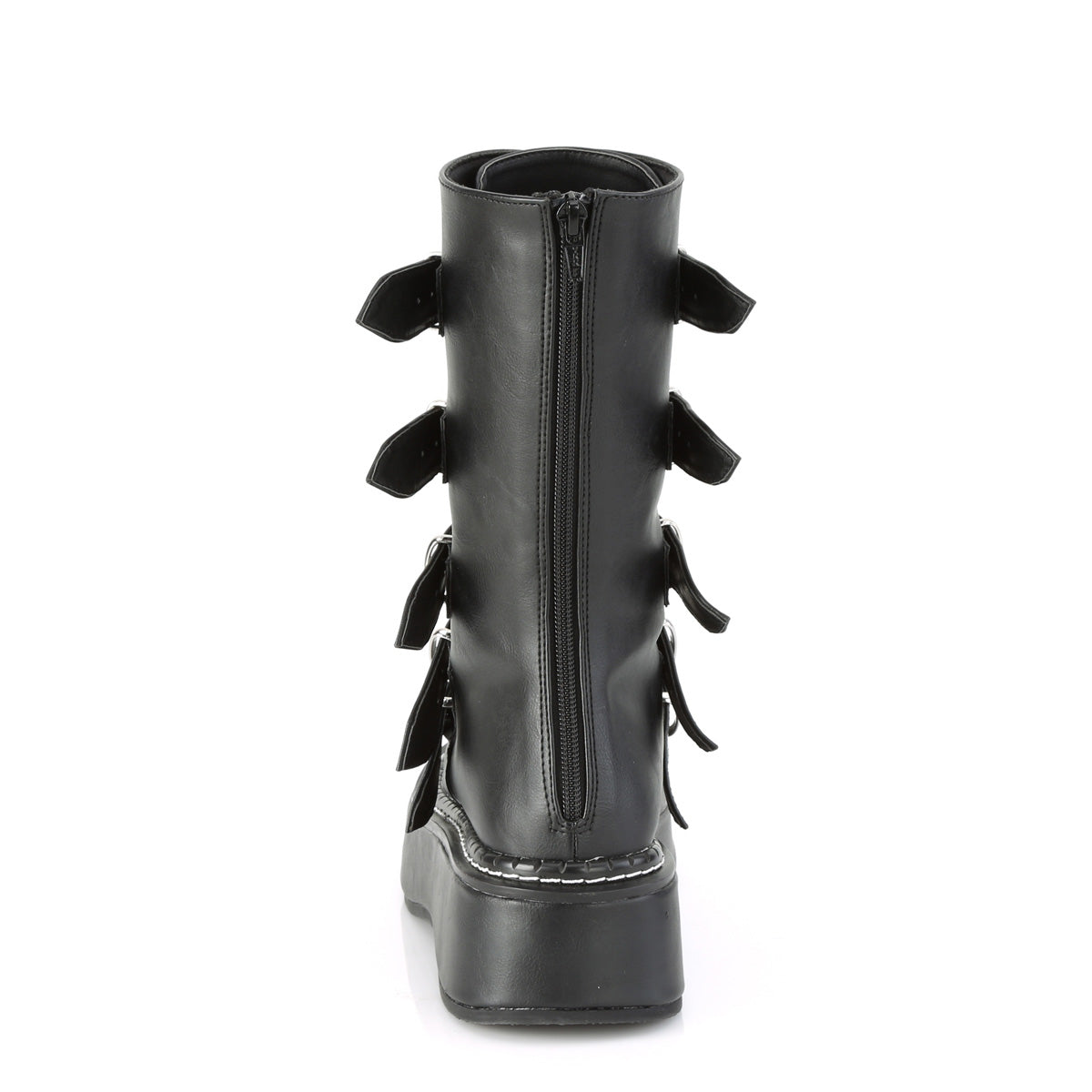 EMILY-330 Demonia Black Vegan Leather Women's Mid-Calf & Knee High Boots [Demonia Cult Alternative Footwear]