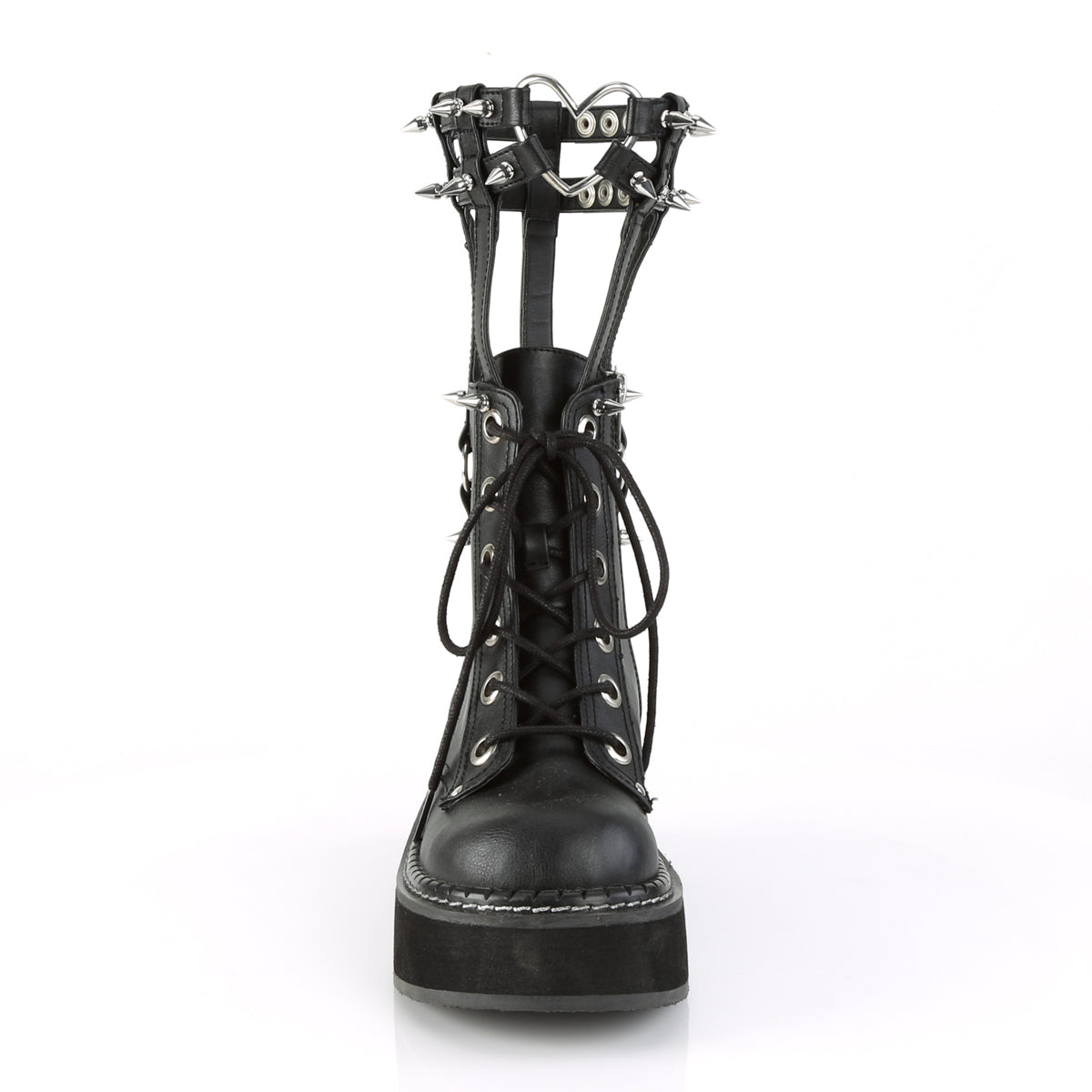EMILY-357 Demonia Black Vegan Leather Women's Mid-Calf & Knee High Boots [Alternative Footwear]