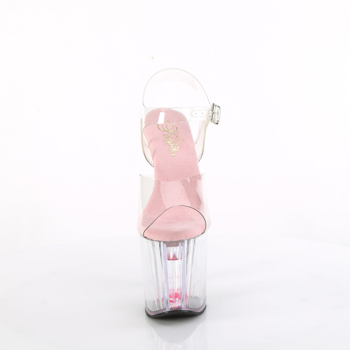 ENCHANT-708AQUA-03 Pleaser Transparent Clear-B Pink Platform Shoes [Exotic Dancing Shoes]