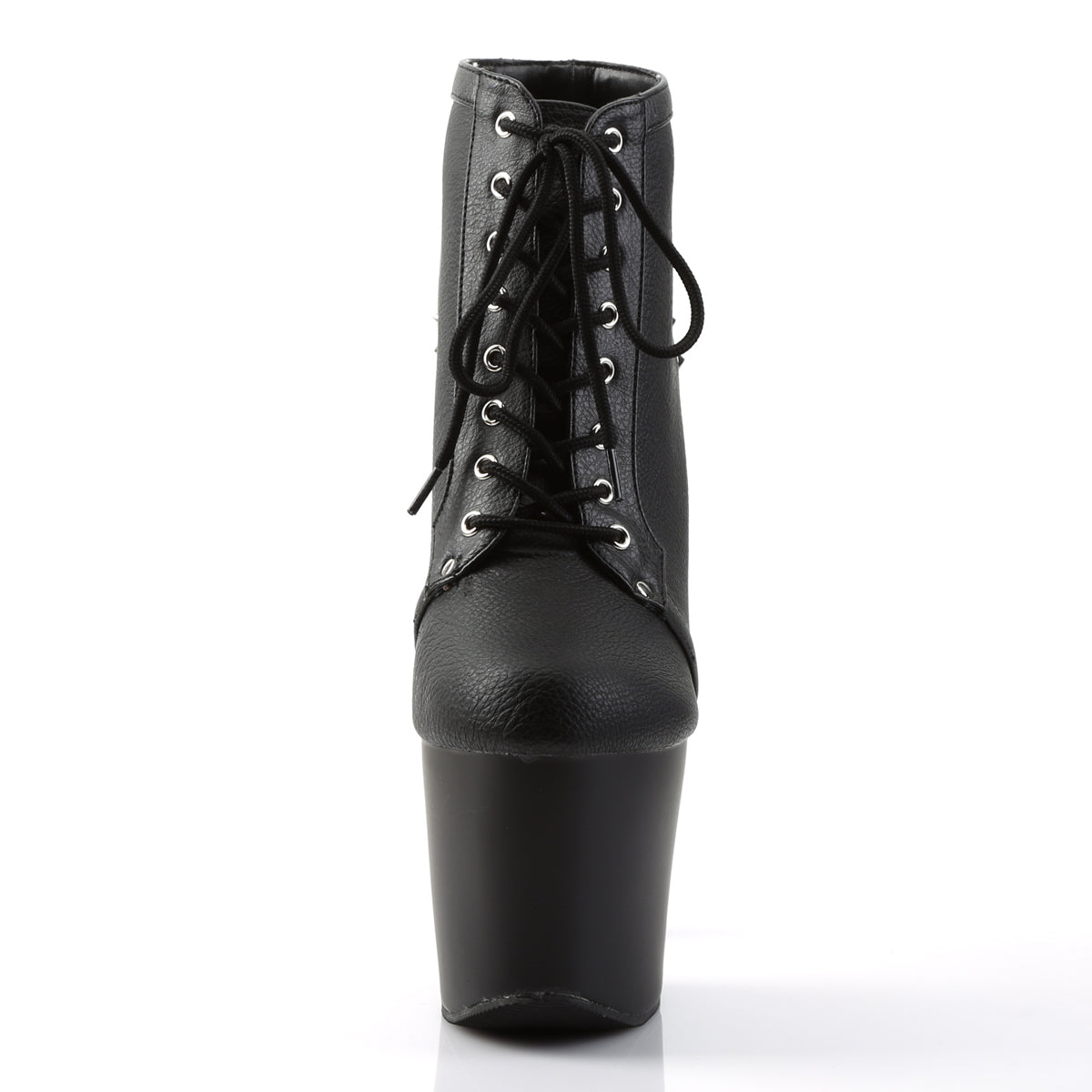 FEARLESS-700-28 Pleaser Black Faux Leather/Black Matte Platform Shoes [Exotic Dancing Shoes]